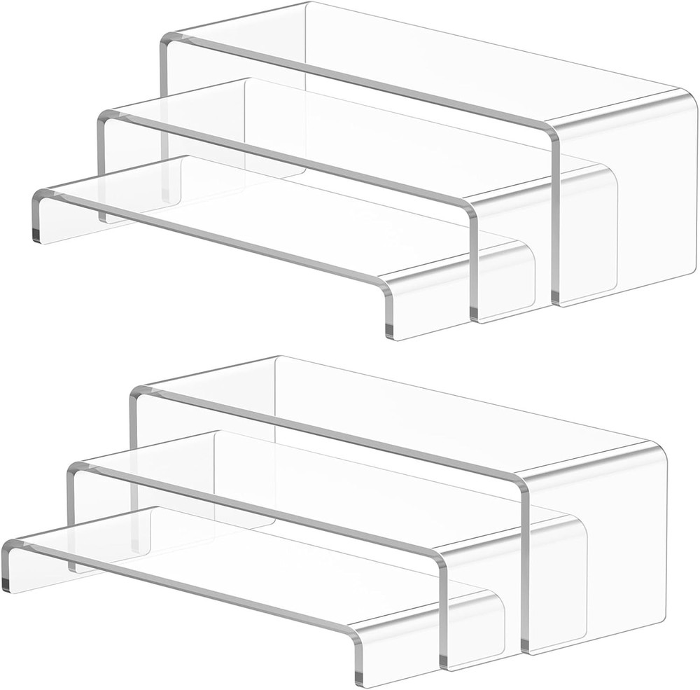 HeavyDuty Acrylic Display Risers 7 Inch 8 Inch Clear 6 Pcs for Collection