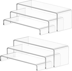 HeavyDuty Acrylic Display Risers 7 Inch 8 Inch Clear 6 Pcs for Collection