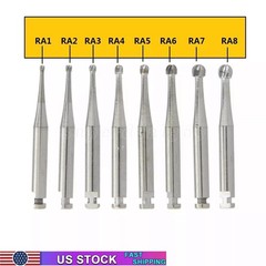 5-100 8 Types Dental Round Carbide Bur for Slow Speed Latch Type RA 1# – 8# Burs
