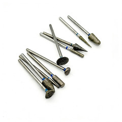 10PCS/Set Dental Lab Polishing Bur Drills Tungsten Steel Carbide Burs 2.35MM