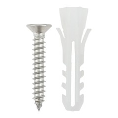 4/8pcs Flat head Self-tapping Screws w Expansion Tube for Hanging Picture Frames