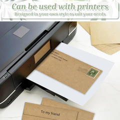 50 Pcs Kraft #10 Business Envelopes, Self Seal Standard Envelopes, Windowless Bu