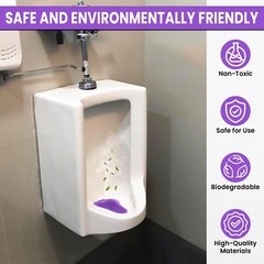 3 – 50 Scented Bathroom Urinal Screens Deodorizing Anti-Splash Fresheners Mats