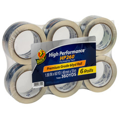 Duck High Performance Clear Packing Tape Refills – 6 Rolls of HP260 Strong Packa