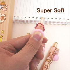 4 Pcs Cute Retractable Pens Cartoon Capybara Pen 0.5Mm Black Gel Ink Pens Funny