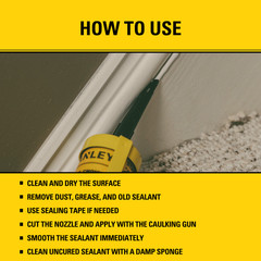 Stanley S502 Painter’s Choice Latex Caulk, 10.1oz 12 Pack – Clear