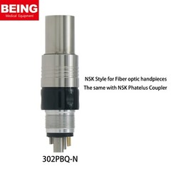US BEING NSK KAVO Fit Dental LED Fiber Optic High Speed Coupling Adapter 4/6Hole