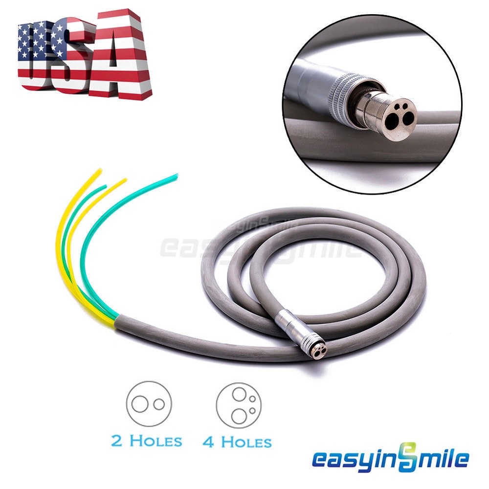 EASYINSMILE Dental 2/4 Hole Silicone Tubing Hose for Air Turbine High Handpiece