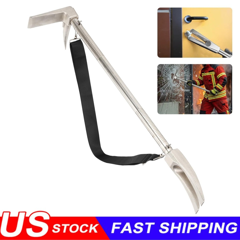 30″ Halligan Tool, Halligan Bar with Carry Strap for Fire Rescue, Tactical Br…