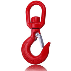 1 Ton Swivel Lifting Hook Heavy Duty, Round Rotating Hook with Safety Latch, Hig