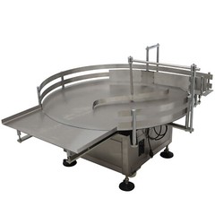 Auto Bottle Unscrambler 39.4” Round Table Bottle Collecting Machine Organizer