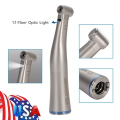 SANDENT Dental 1:1 Fiber Optic LED Contra Angle Handpiece Inner 4 Spray E-type