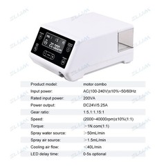 Dental Brushless Micromotor with Water Indenpendent Use Electric Micromotor US