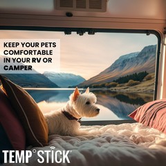 Temp Stick WiFi Temperature & Humidity Sensor 24/7 Monitoring & Alerts (Black)