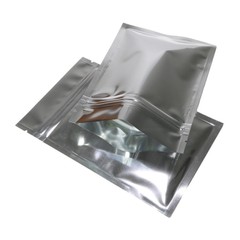 100/500 Glossy Silver Smell Proof Mylar Foil Bags Resealable Zipper Seal Pouch