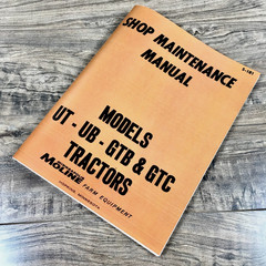 Minneapolis Moline UT UB GTB GTC Tractor Service Manual Repair Shop Technical