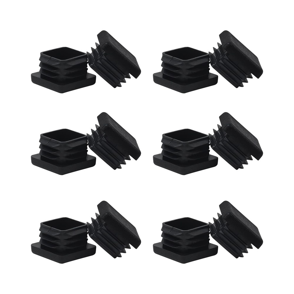 1 1×1 Square Tube End Cap Plastic Plugs 12 Pack, 1×1 1 Inch Square Tubing Plu…