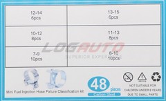 48Pcs 6 Sizes Fuel Injection Gas Line Hose Clamps Clip Pipe Clamp Kit 7mm-15mm