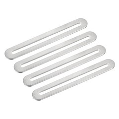 Adjustable Brace Brackets, 4Pcs 110x19mm Stainless Steel Flat Straight (Silver)