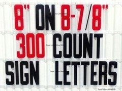 NEW 8″ on 8 7/8″ Plastic Outdoor Reader board Marquee SIGN LETTERS 300 count set