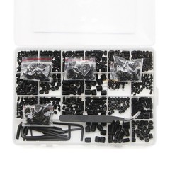 1145Pcs Set Screw Assortment Kit Head Socket Hex Drive Cup Point Grub Screws Set
