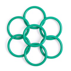 2.2mm Cross Section O Rings FKM Rubber 6mm-80mm OD Oil Resistant Seals (Green)