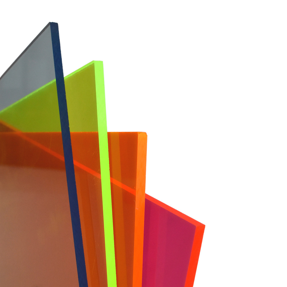 BuyPlastic 9096 Orange Transparent Fluorescent Colored Acrylic 1/4″ x 24″ x 48″