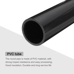 Rigid Round Pipe 63.8mm 2-1/2″ ID 75mm 3″ OD 350mm Dark Grey High Impact