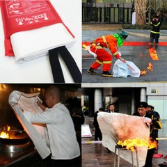 4 PACK FIRE BLANKET Fiberglass Hero 39”x39” Emergency Home Retardant Prepared