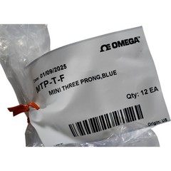 Pack of 12 NEW Omega MTP-T-F Miniature Thermocouple Connector 3 Prong Blue Femal