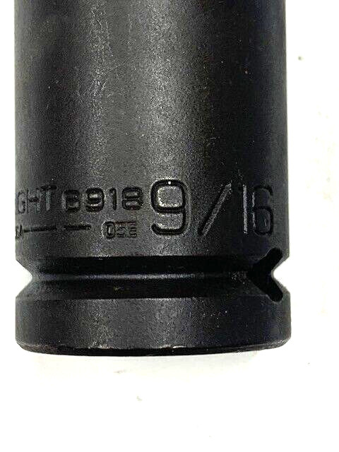 9/16″ SOCKET 3/4″ DRIVE 6 POINT DEEP IMPACT SOCKET WRIGHT 6918 USA
