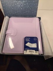 Filofax Malden Mini 6 Hole Pocket Orchid Leather Cover Unused W/ Box From Japan
