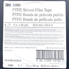 FREE SHIP 3M 5480 PTFE Skived Film Tape, 2-in x 36 yd, 021200161681, ONE ROLL