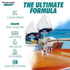 MARINEGUARD 8000 – CLEAR EPOXY RESIN, TABLETOPS, CONCRETE, FIBERGLASS -1.5 GAL