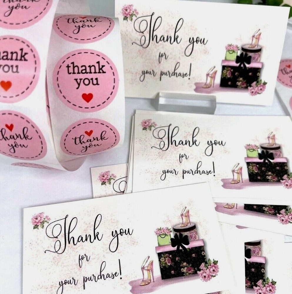 Thank You Business Card for Small Business, Fashion, Thank You Stickers