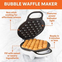 MasterChef Bubble Waffle Maker- Electric Non stick Hong Kong Egg Waffler Iron Gr