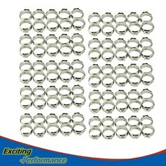 100 Pieces Stainless Steel 1/2″ PEX Ear Clamp Cinch Rings Crimp Pinch Fitting