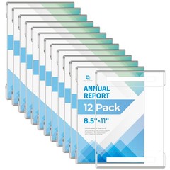 12 Pack Wall Mount Acrylic Sign Holders 8.5×11 – No Drill Photo Menu Display Fra