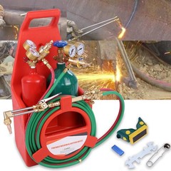 Welding Cutting Torch Kit Oxygen Acetylene Brass Torch with 4L Tanks Regulators