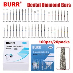 50pcs Fresas es de Diamante FG Mezclado Diamond Burs FG 1.60mm a&