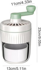 Portable Manual Rotary Ice Crusher, Small Household Ice Shaver, Snow Cone Maker