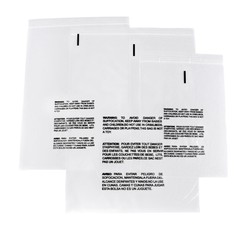 Clear Resealable Bags with Suffocation Warning 1.5 Mil: Choose Size & Pack
