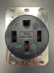 New HBL9450A Hubbell Receptacle 50A 125/250V NEMA 14-50R Marked For EV Charging
