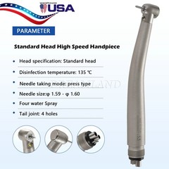 Dental Slow Low Speed Contra Angle Handpiece E-Type Push Button Head 1:1 ST