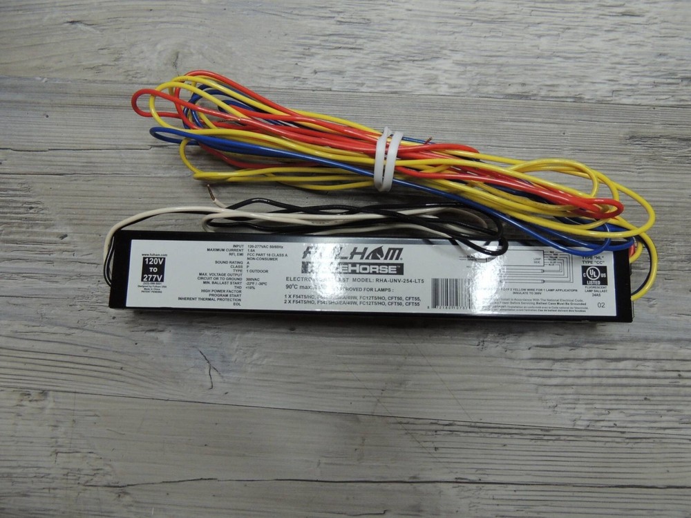 Lighting Racehorse Linear Ballast for T5HO, RHA-UNV-254-LT5 , Black