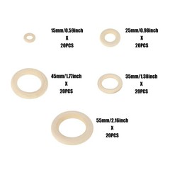 100 PCS Unfinished Natural Wooden Rings for Crafts, Wood DIY,…