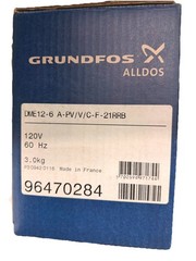 GRUNDFOS ALLDOS DME 12-6 AR-PV/V/C-F-21RRB METERING PUMP 120V 60HZ