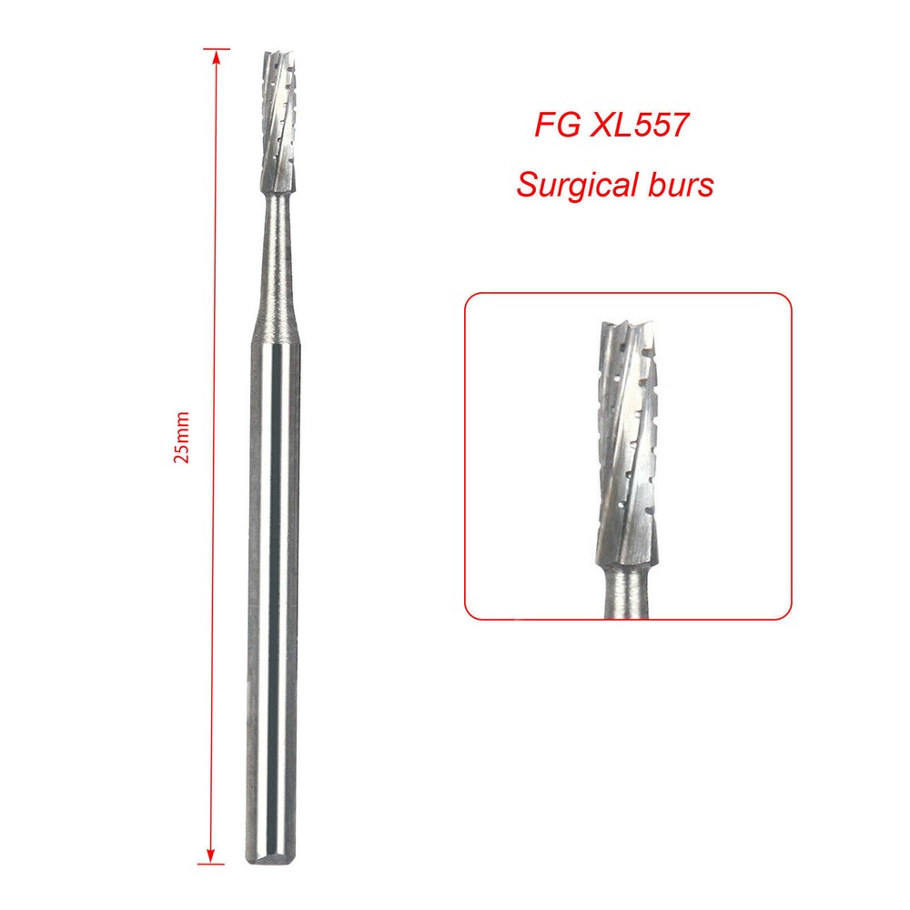 Dental Surgical Handpiece FGOS Bur Tungsten Carbide Round/Straight Fissure 25mm