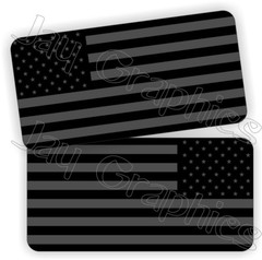 Gray BLACK OPS American Flag Hard Hat Decals | Motorcycle Helmet Stickers Flags