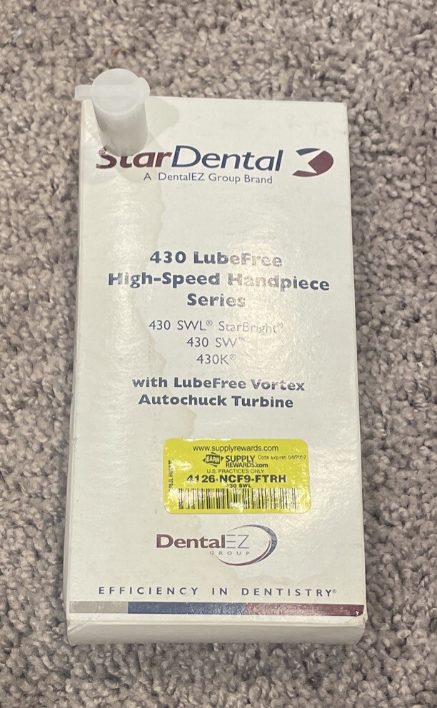 Brand New! Star Dental 430 SWL Lube Free Handpiece Plus Autochuck Turbine